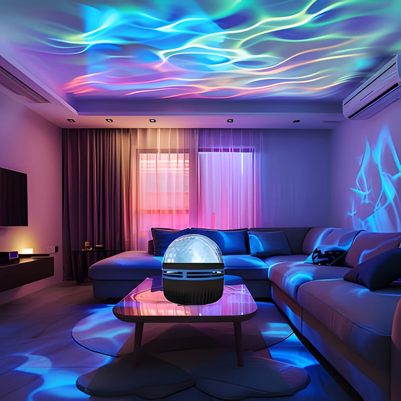 Flower Dance® Elevate Your Bedroom with This USB-Powered Water Wave Projector Lamp!