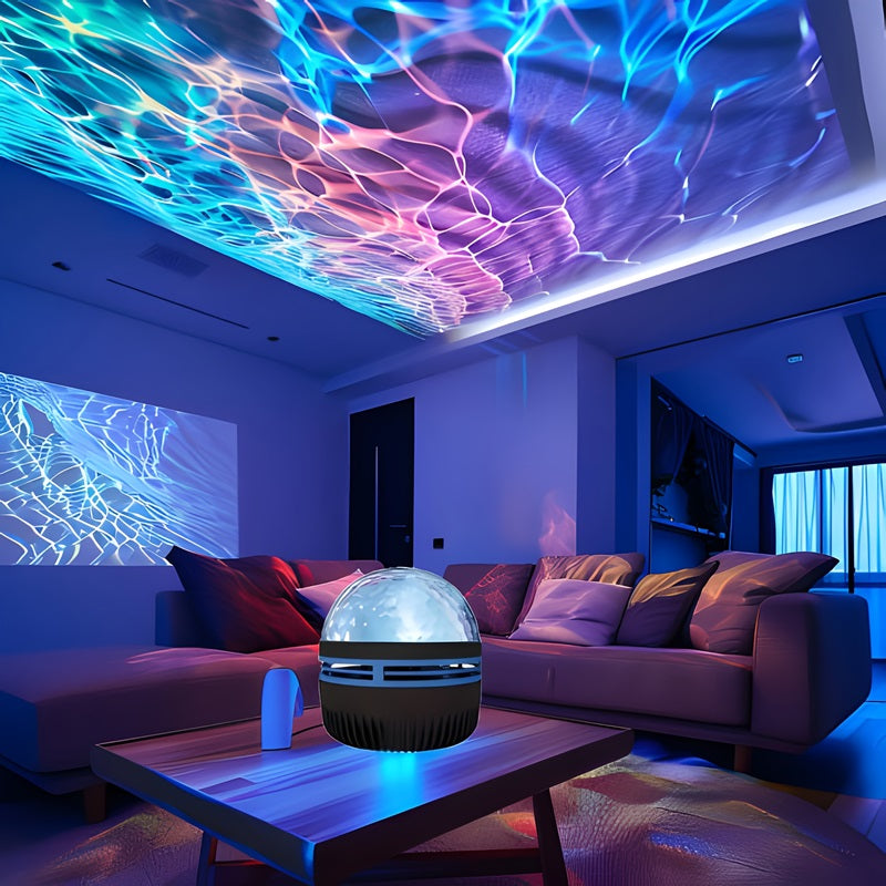 Flower Dance® An Upgraded Magic Water Wave Night Light, USB powered, compatible with power banks, easy to carry, suitable for bedrooms, studies, and game rooms. It is an ideal gift for Christmas, New Year, Valentine's Day, weddings, and birthdays.