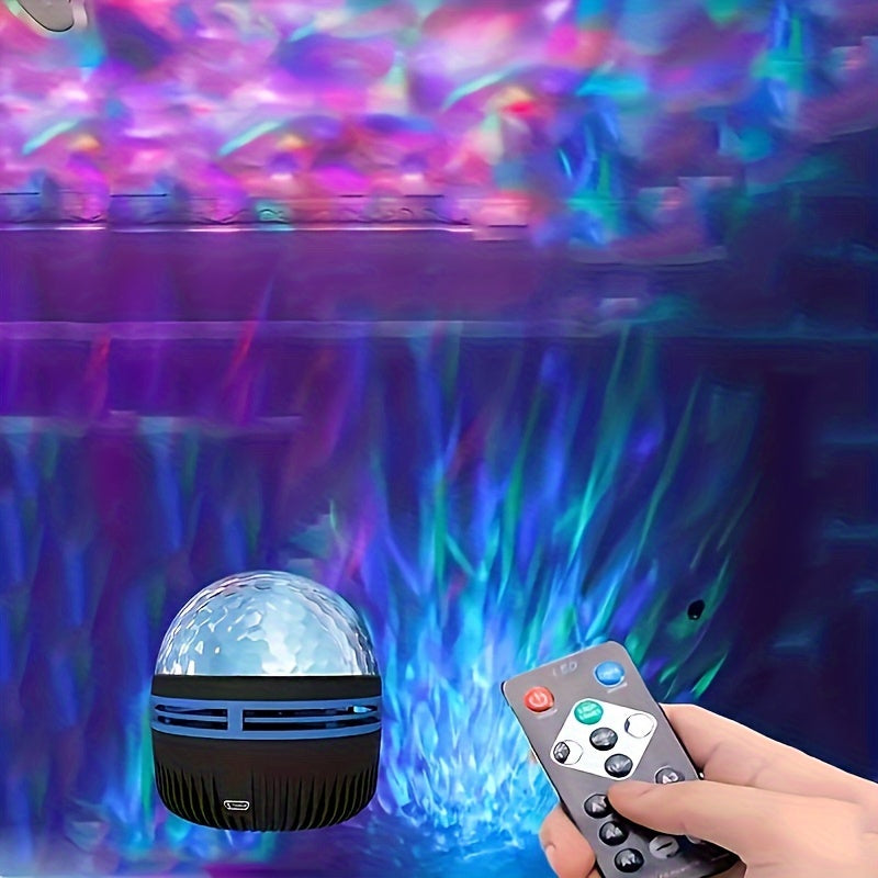 Flower Dance® Elevate Your Bedroom with This USB-Powered Water Wave Projector Lamp!