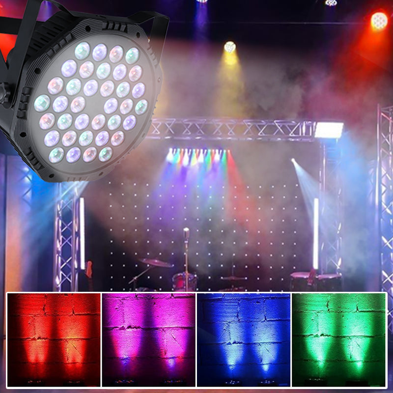 2 pcs Flower Dance® 36 LED Party Par Lights with Sound Activated Remote and DMX Control, Multiple RGB Lighting Effects DJ Lights for Christmas,Wedding, Disco, Dance Party, Club
