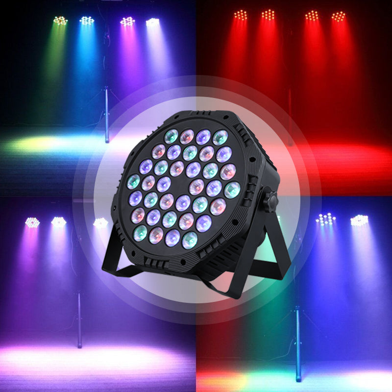 2 pcs Flower Dance® 36 LED Party Par Lights with Sound Activated Remote and DMX Control, Multiple RGB Lighting Effects DJ Lights for Christmas,Wedding, Disco, Dance Party, Club
