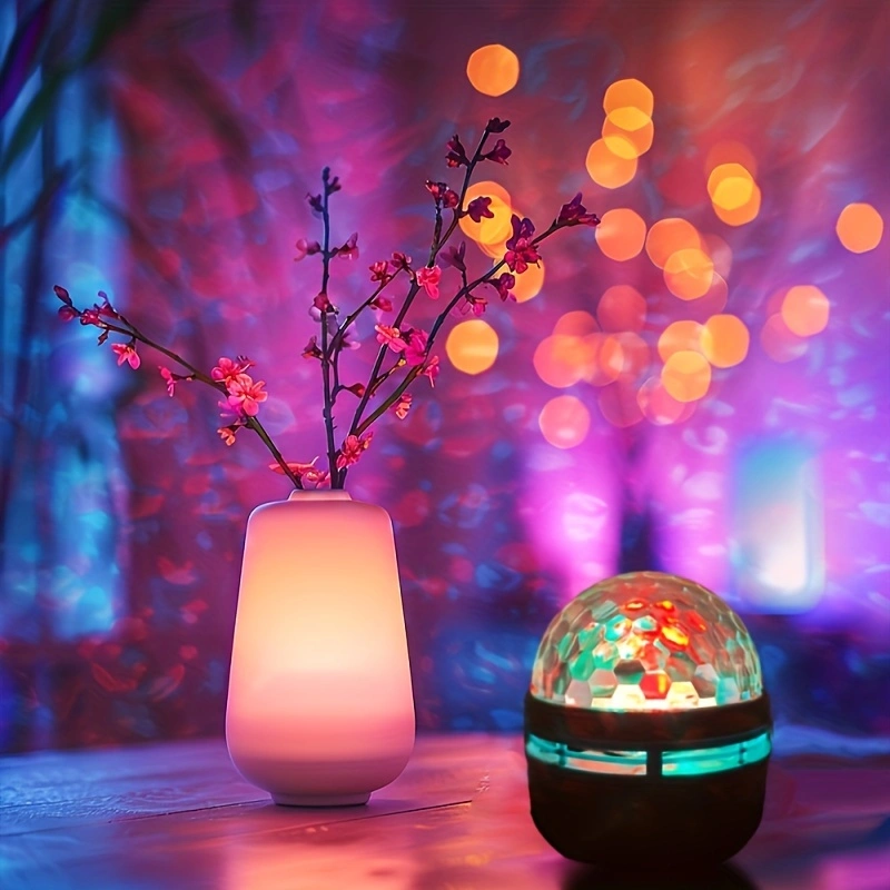 Flower Dance® An Upgraded Magic Water Wave Night Light, USB powered, compatible with power banks, easy to carry, suitable for bedrooms, studies, and game rooms. It is an ideal gift for Christmas, New Year, Valentine's Day, weddings, and birthdays.