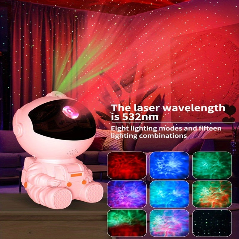 Flower Dance® Astronaut Galaxy Projector with Timer and Remote – LED Nebula Night Light for Kids and Adults, Perfect for Room Decor and Gifts.
