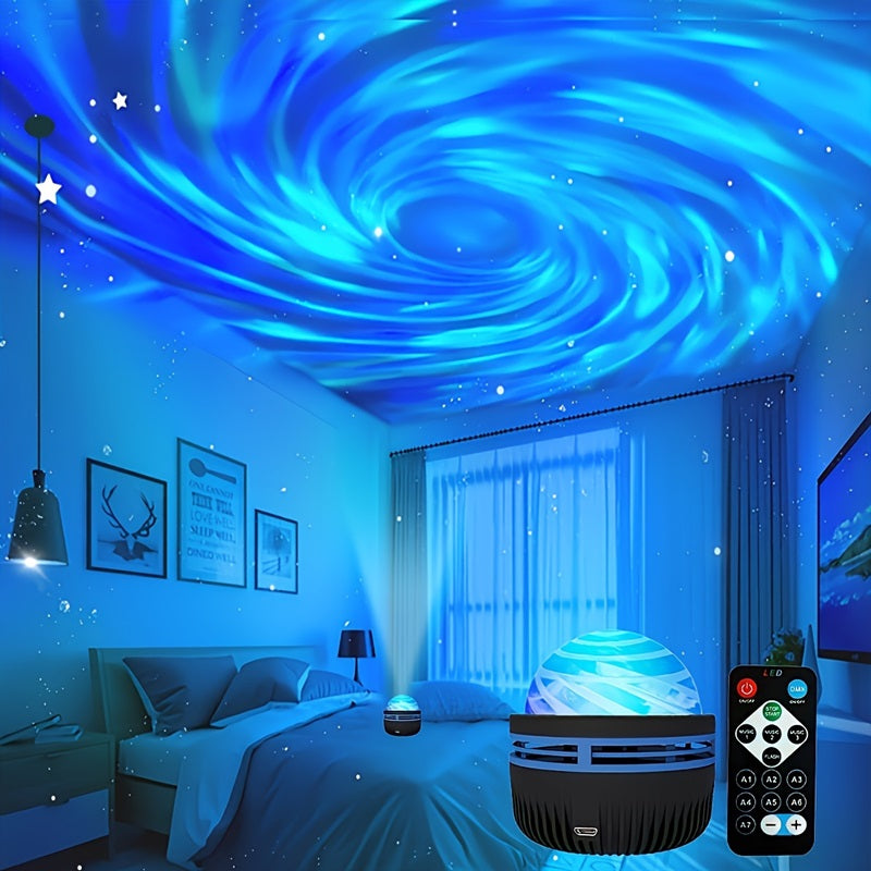 Flower Dance® Star Projector, Galaxy Projector, Affordable Christmas and Birthday Gift, Game Room Light, Bedroom Night Light, Meditation Lamp, Sleep Aid, Ceiling Starry Sky, Remote Control, USB Powered LED Light.