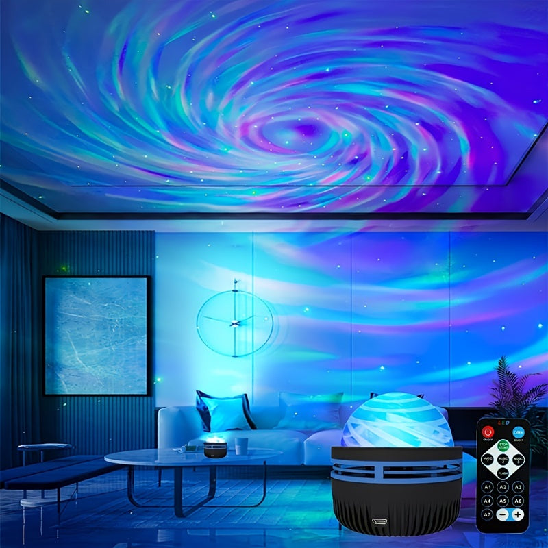Flower Dance® Star Projector, Galaxy Projector, Affordable Christmas and Birthday Gift, Game Room Light, Bedroom Night Light, Meditation Lamp, Sleep Aid, Ceiling Starry Sky, Remote Control, USB Powered LED Light.