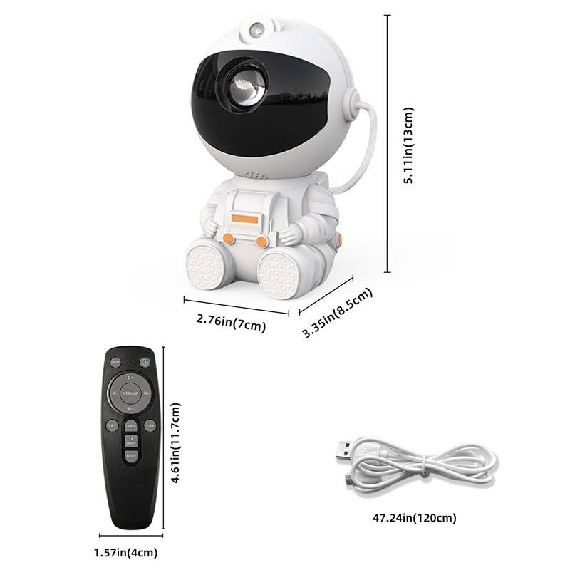 Flower Dance® Astronaut Galaxy Projector with Timer and Remote – LED Nebula Night Light for Kids and Adults, Perfect for Room Decor and Gifts.