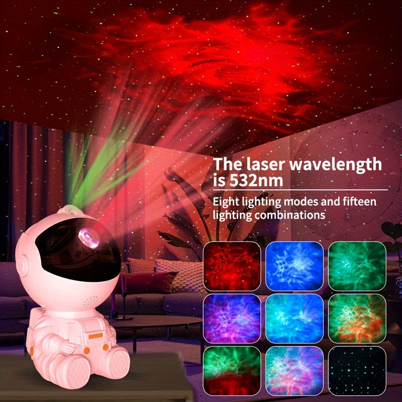 Flower Dance® Astronaut Galaxy Projector with Timer and Remote – LED Nebula Night Light for Kids and Adults, Perfect for Room Decor and Gifts.