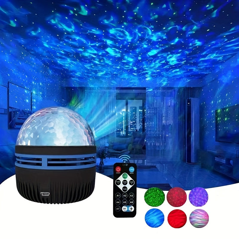 Flower Dance® Elevate Your Bedroom with This USB-Powered Water Wave Projector Lamp!