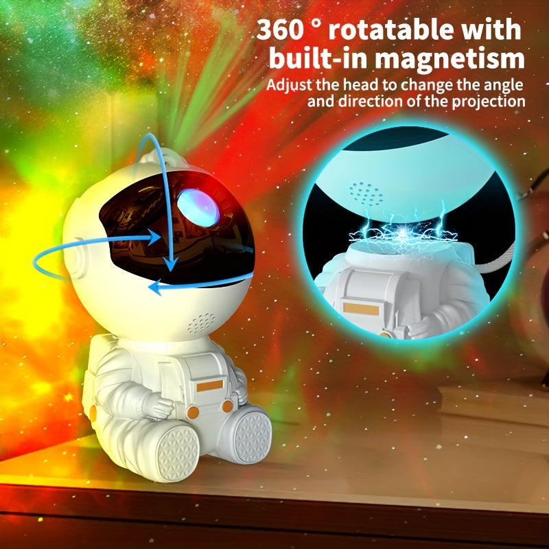 Flower Dance® Astronaut Galaxy Projector with Timer and Remote – LED Nebula Night Light for Kids and Adults, Perfect for Room Decor and Gifts.