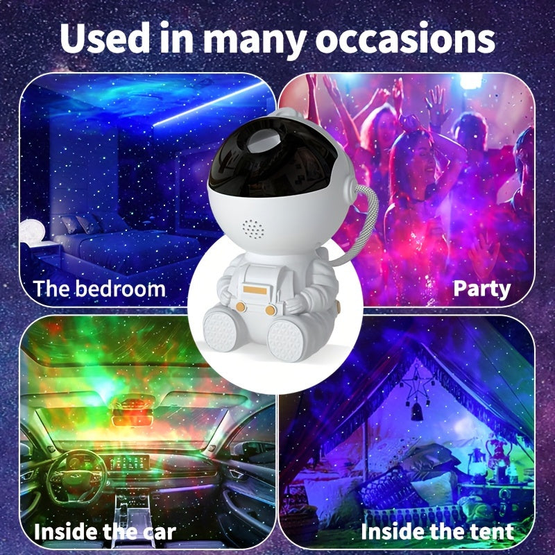Flower Dance® Astronaut Galaxy Projector with Timer and Remote – LED Nebula Night Light for Kids and Adults, Perfect for Room Decor and Gifts.