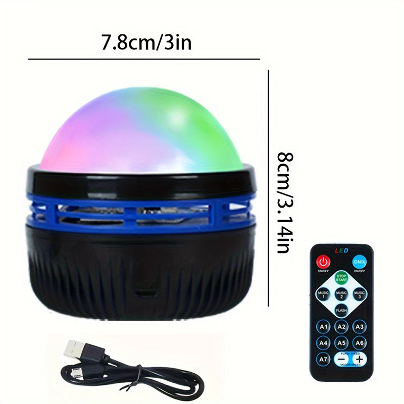 Flower Dance® Northern Lights and Ocean Wave Projector featuring 14 Galaxy Light effects, ideal for game rooms, parties, and bedroom decor. This remote-controlled, USB-powered projector covers an area of 15-20 square meters.