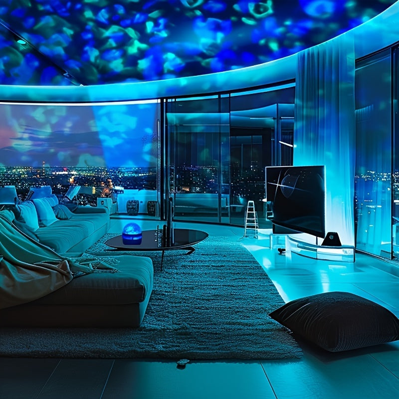 Flower Dance® An Upgraded Magic Water Wave Night Light, USB powered, compatible with power banks, easy to carry, suitable for bedrooms, studies, and game rooms. It is an ideal gift for Christmas, New Year, Valentine's Day, weddings, and birthdays.