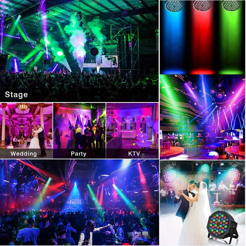 Flower Dance® 36 LED with Sound Activated Remote, DMX Control, RGB Effects for Christmas, Wedding, Disco, Dance Party, Club