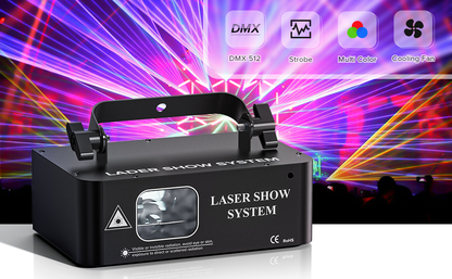 Flower Dance®RGB LED Laser Beam Scanner Projector KTV Bar Party DMX Stage Laser Lights