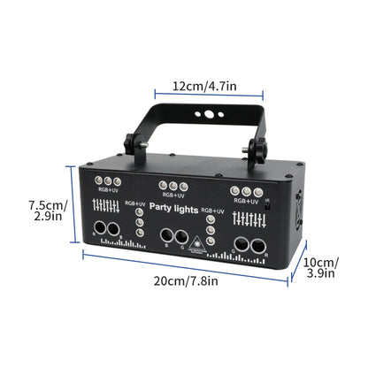 Party Lights, 21 Lens DJ Lights with Strobe Effect,Disco Light Indoor with RGB UV Laser Light Support Sound Control DMX5 (21eyes)