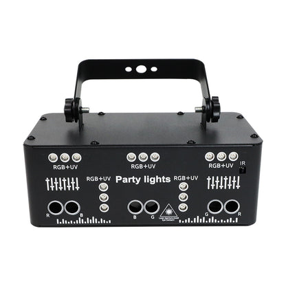 Party Lights, 21 Lens DJ Lights with Strobe Effect,Disco Light Indoor with RGB UV Laser Light Support Sound Control DMX5 (21eyes)