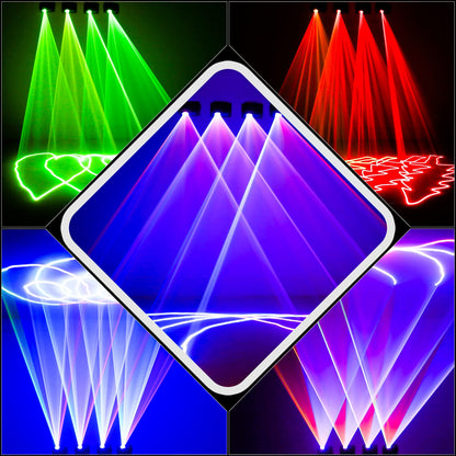 Flower Dance®RGB LED Laser Beam Scanner Projector KTV Bar Party DMX Stage Laser Lights