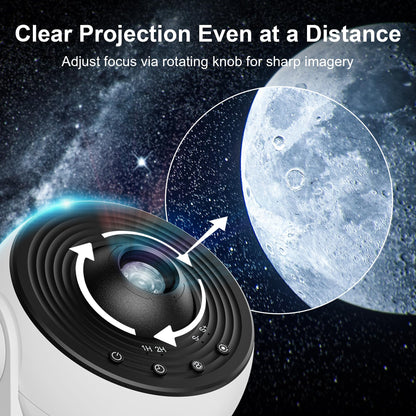 Flower Dance®LED Star Projector Light - USB-Powered Multifunction RGB LED Lighted Device with 13 Starry Sky Film Plates, 30,000-Hour Lifespan, Romantic Effect for Bedroom, Perfect for Home Decor & Graduation Gifts