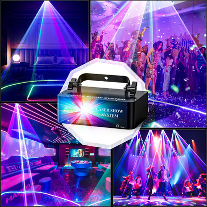 Flower Dance®RGB LED Laser Beam Scanner Projector KTV Bar Party DMX Stage Laser Lights