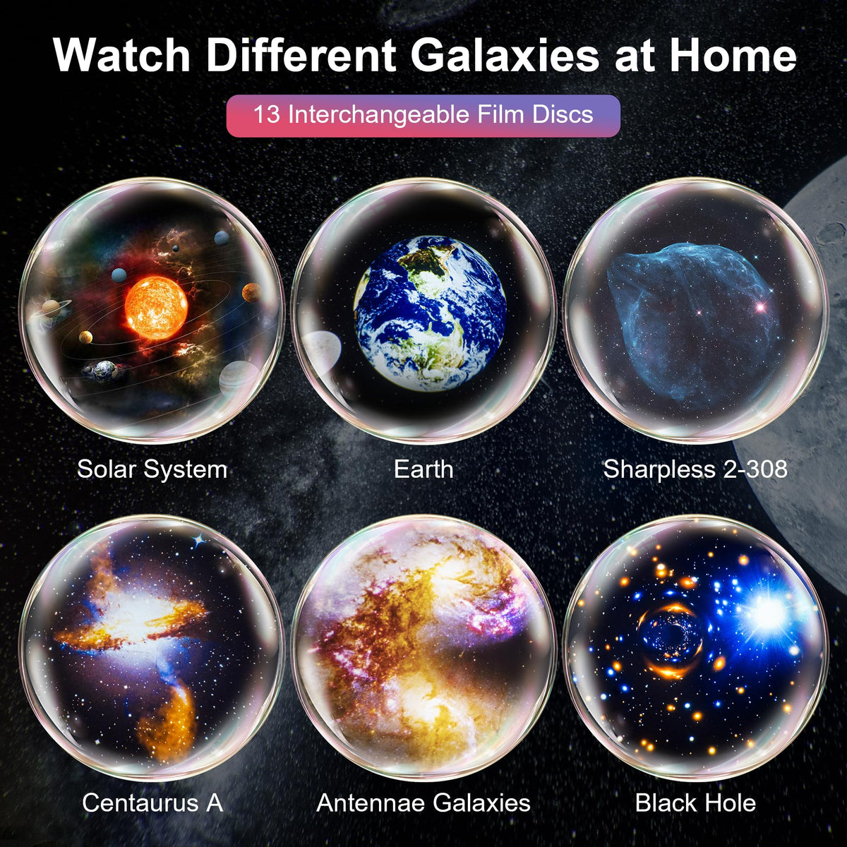 Flower Dance®LED Star Projector Light - USB-Powered Multifunction RGB LED Lighted Device with 13 Starry Sky Film Plates, 30,000-Hour Lifespan, Romantic Effect for Bedroom, Perfect for Home Decor & Graduation Gifts