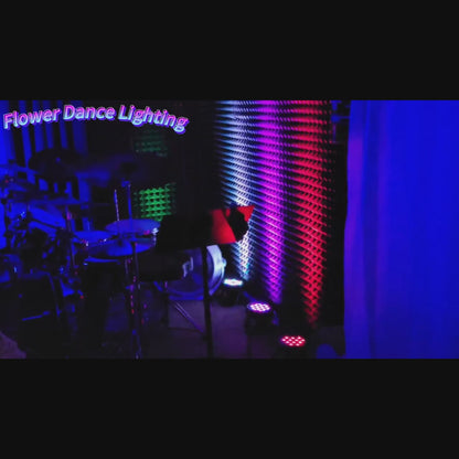 2 pcs Flower Dance® 36 LED Party Par Lights with Sound Activated Remote and DMX Control, Multiple RGB Lighting Effects DJ Lights for Christmas,Wedding, Disco, Dance Party, Club